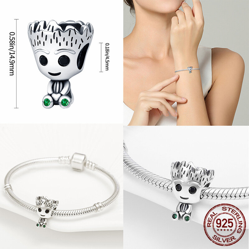 Neue 100% 925 Silber Disney Prinzessin, Wunder Charme Perlen Damen schmuck geeignet für Pandora Armbänder DIY exquisite Geschenke