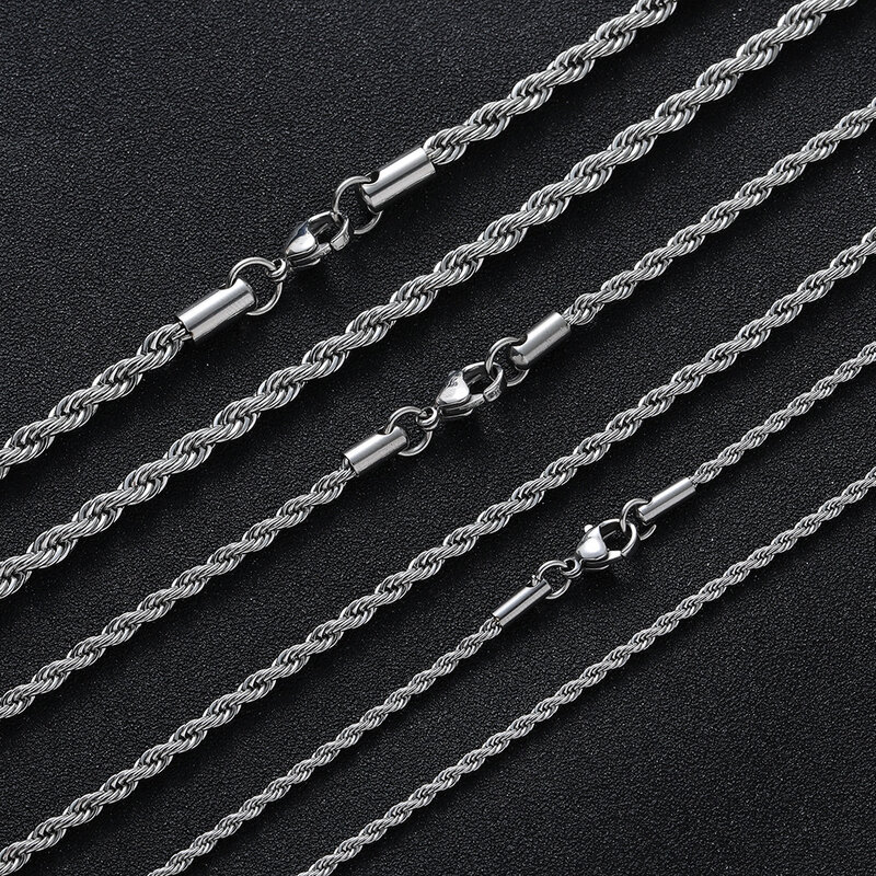 Ожерелье «Фигаро» из серебра 925 пробы, 2/3/4 мм, 40-75 см