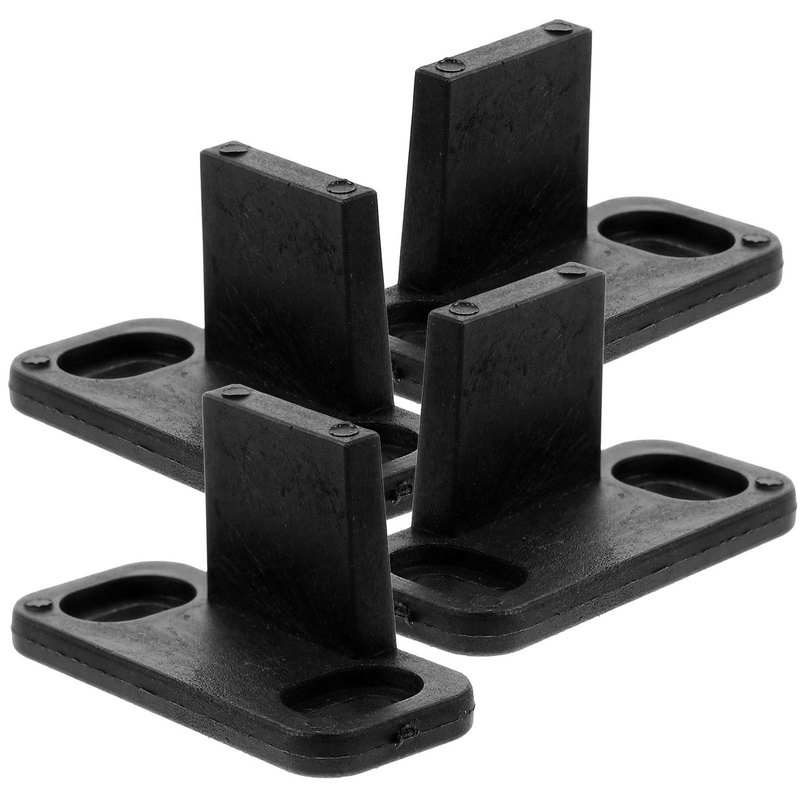 4 pezzi fermaporta a battente fienile scorrevole guide per porte scorrevoli montaggio a pavimento guide per armadi nere per armadio scorrevole a binario Abs