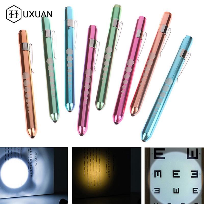 Reutilizável LED Lanterna Médica Penlight com Pupil Calibre, Clipe de Bolso, Pen Light, Torch Lamp para Enfermeiros, Médicos Reading, 1Pc