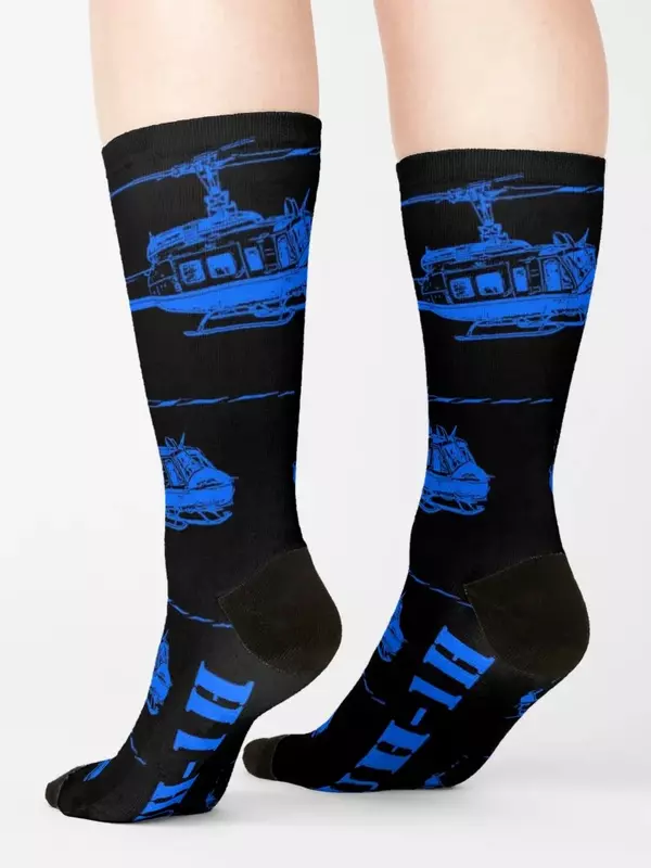 UH-1H Irokesen Huey Socken lustige Geschenke helle Strumpfband Frau Socken Männer