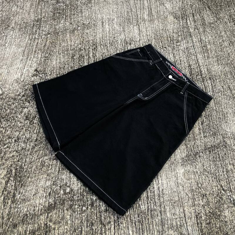 Pantalones cortos vaqueros para hombre, ropa de calle con bordado de letras, estilo Retro, Y2k, Harajuku, para Skateboarding, gimnasio y baloncesto