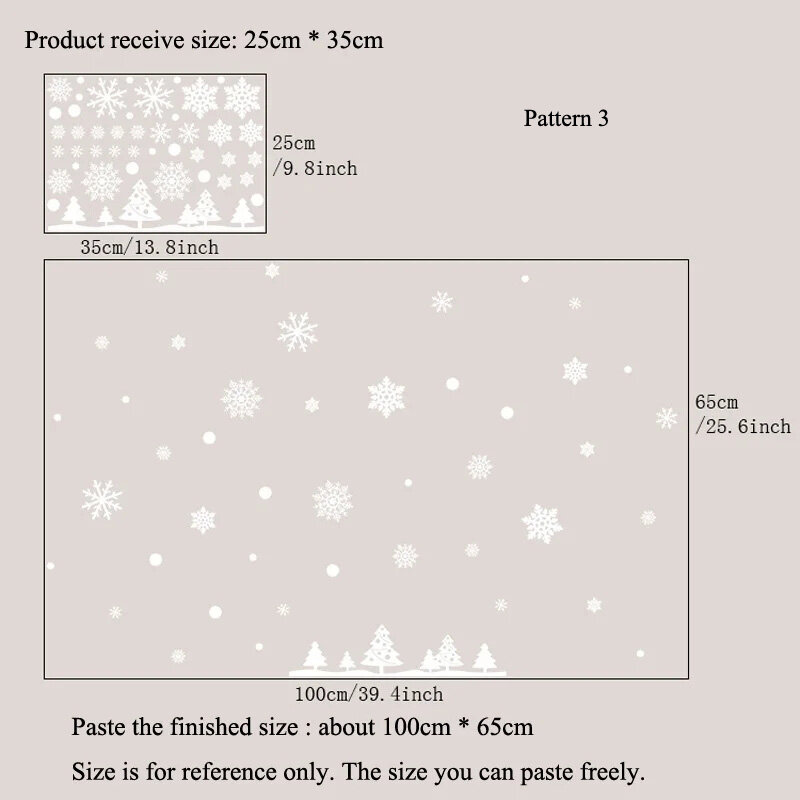 Pegatina de pared electrostática de Mes de nieve, calcomanías de bricolaje para el hogar, decoración de Navidad, papel tapiz de Año Nuevo
