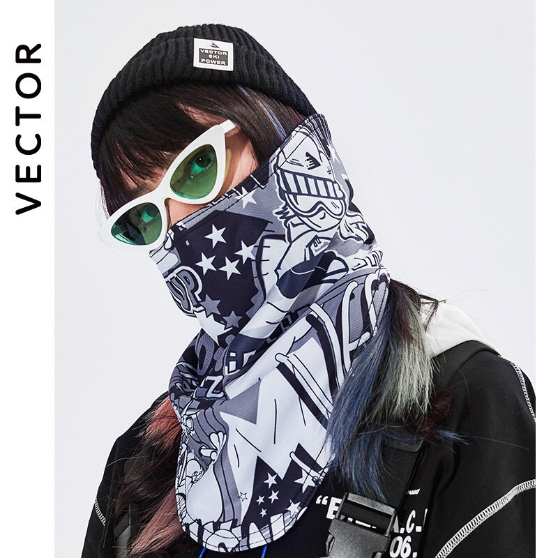 Вектор 2020 зима унисекс Теплая Лыжная велосипедная маска сноуборд спорт на открытом воздухе полное лицо мультфильм треугольный шарф ветрозащитный Лыжный спорт