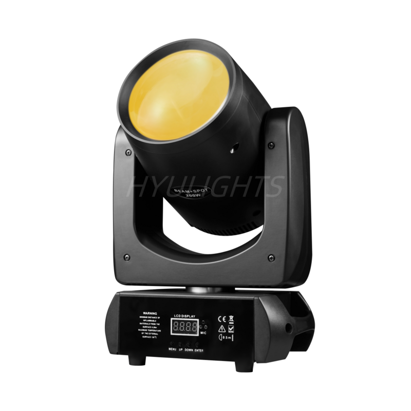 Lampu sorot LED Mini 200W, lampu panggung DJ roda warna, lampu sorot kepala bergerak & SPOT 24 prisma berputar 14 Gobo 11