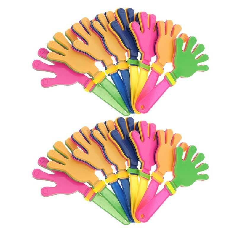Plástico colorido mão Clappers para crianças, Palm Clapping Device, brinquedos infantis, 25 pcs