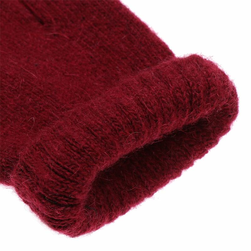 Cycling Driving Elastic Cashmere Warm Thick Full Finger Gloves Winter Gloves Mittens