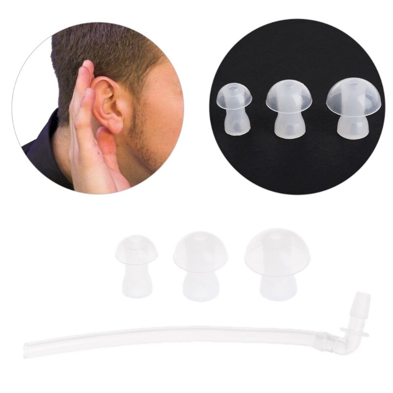 3Pcs Ear Plug With 1 Tubes Resound BTE Aids Eartips Domes Universal