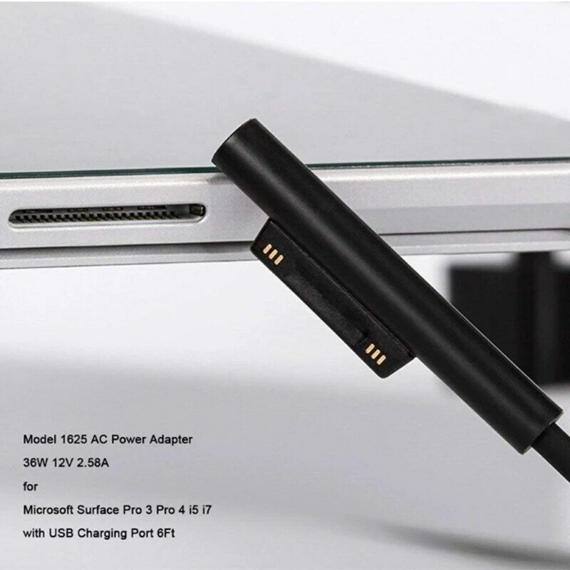 Carregador 65 para Surface Surface Go Adaptador carregador laptop com porta USB