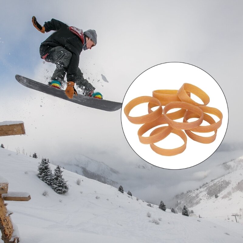 20/50Pcs Snowboard Frein Sport Frein Retenue Exercice Bandes Caoutchouc Élargi Anneaux En Caoutchouc Sécurité Ski