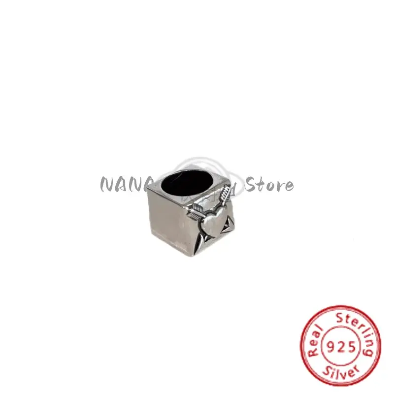 NANA's Love S925 Sterling Silver Exaggerated Punk Ring Unusual Style
