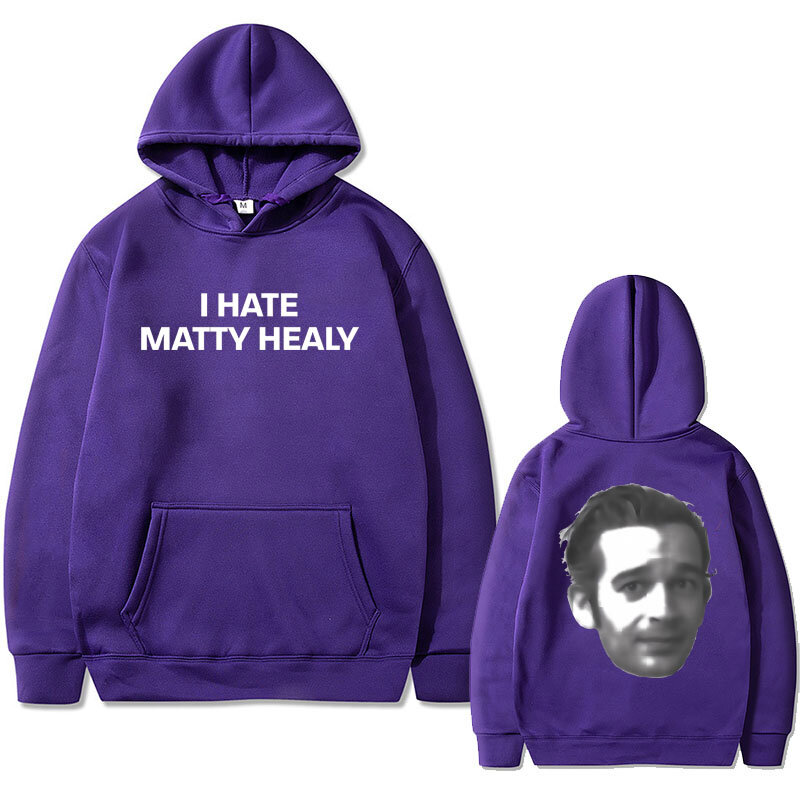 Худи с графическим принтом I Hate Matty Healy для мужчин и женщин, Готическая винтажная уличная одежда, британская индийская Альтернативная рок-группа, худи 1975