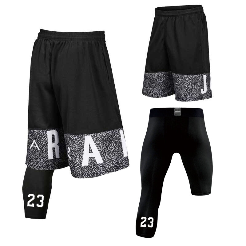 Men Basketball shorts Sport Running shorts Workout suit Compression Board Jersey Male Exercise Fitness Gym tights Sportswear Set