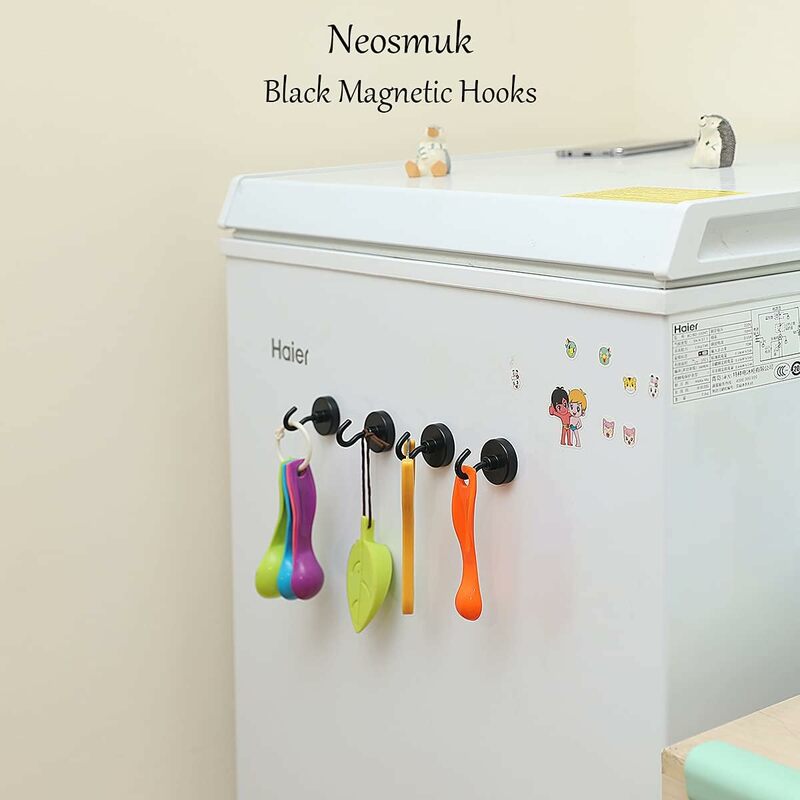 1pc Colorful Strong Magnetic Hooks Bathroom Towel Rack Ndfeb Household Supplies Gold-Plated Metal-Plated Hooks Storage Organizer
