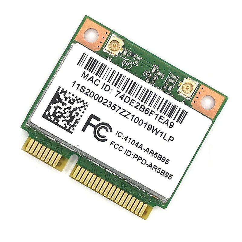 بطاقة شبكة لاسلكية مدمجة ، cie 802.11N Mbps MINI ، تستخدم مع Lenovo Z370 ، Y460 ، G470 ، Z470 ، Z560 ، AR5B95 ، G ، تفاحة سوداء