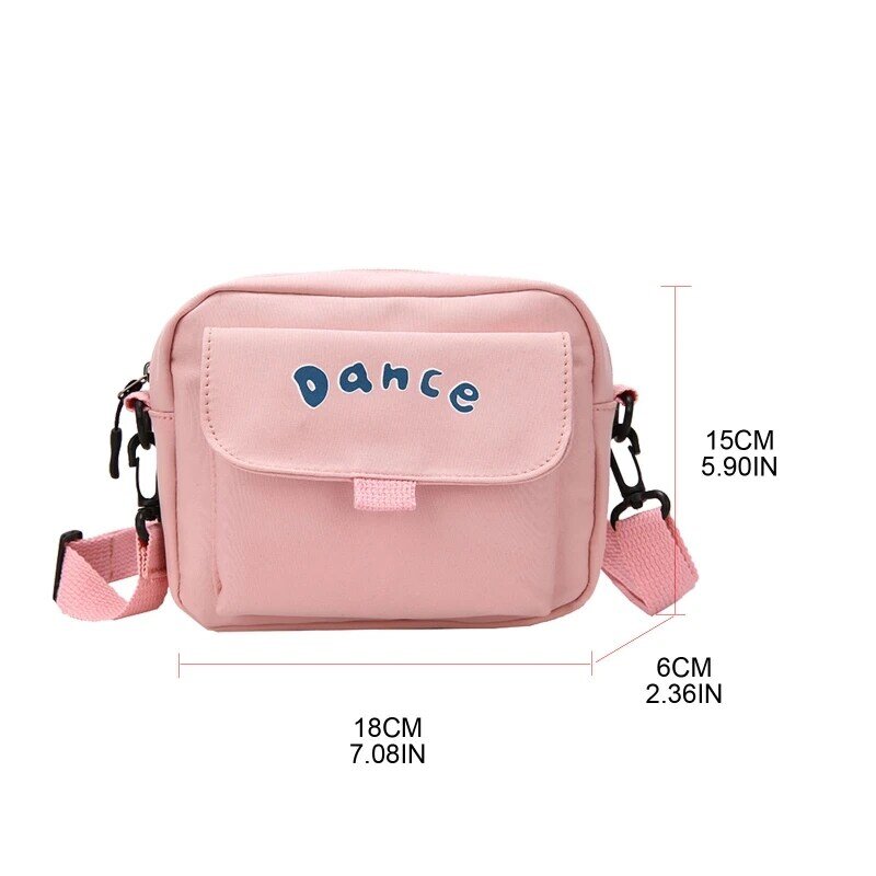 Маленькая сумка через плечо для девочек, легкая нейлоновая сумка-мессенджер с регулируемым ремешком, простое украшение с буквами
