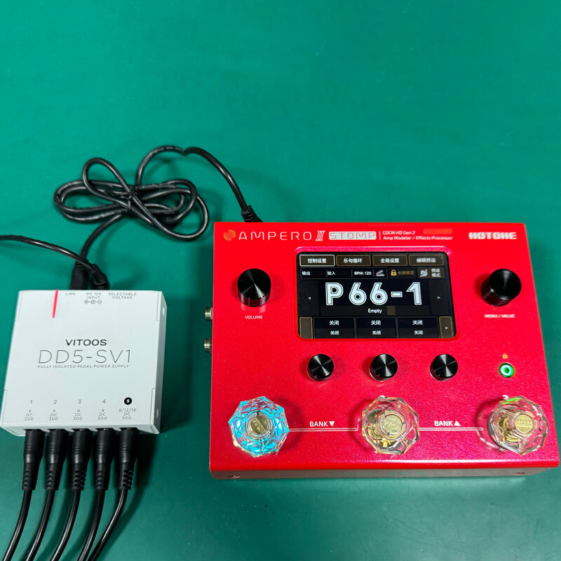 VITOOS DD5-SV1 효과 페달 전원 공급 장치, 완전 절연 필터, 리플 소음 감소, 고출력 디지털 이펙터