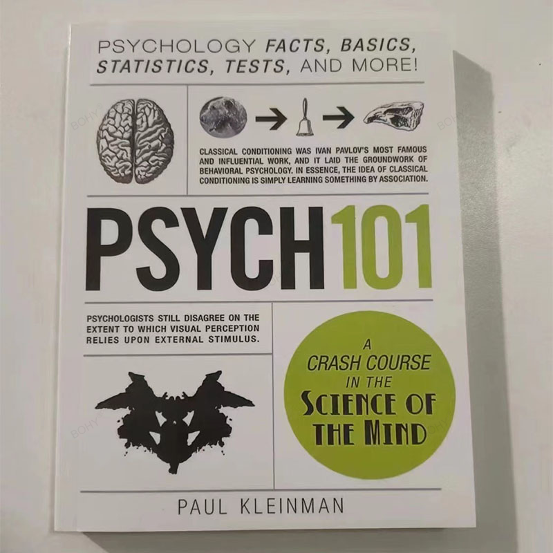 Psych 101 By Paul Kleinman Psychology Facts Basics Statistics A Crash Couse In The Science of The Mind PSYCH101 Book