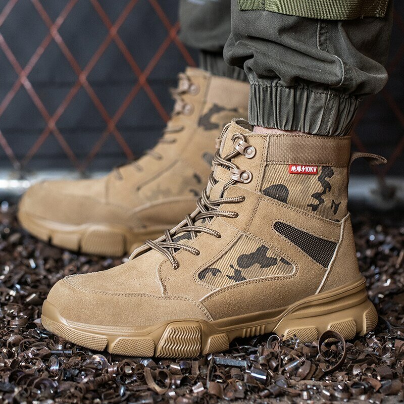 Уличные мужские рабочие ботинки защитная обувь защита от проколов защитные ботинки рабочие стальные ботинки неразрушаемые защитные ботинки для пустыни