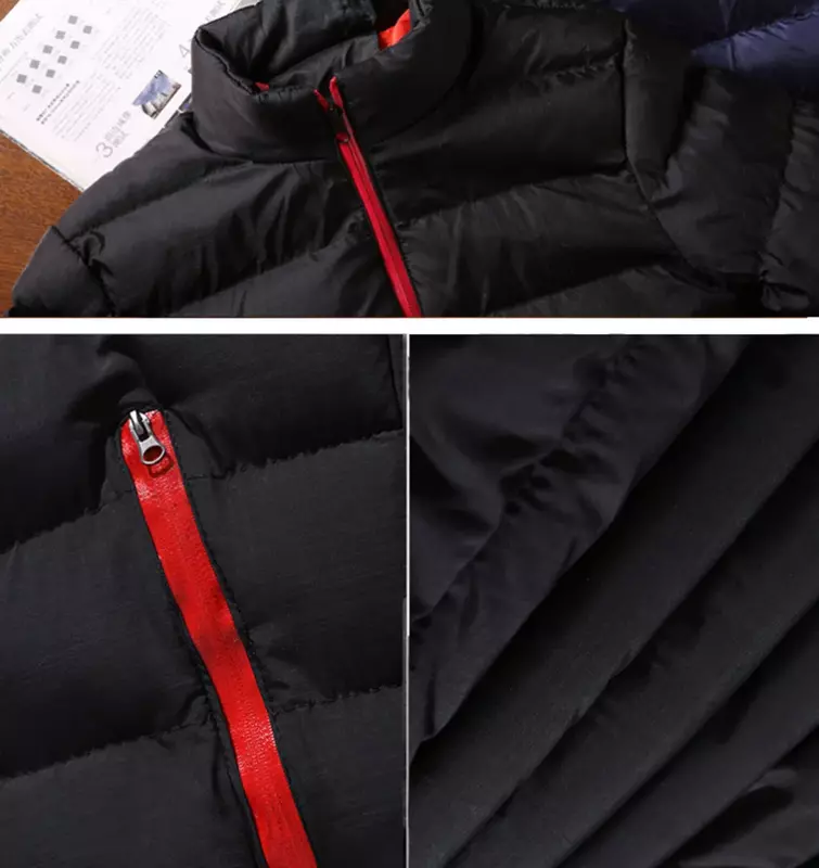 2023 Men Winter Thick Velvet Windproof Down Coat High Quality Male Waterproof Large Size Jacket