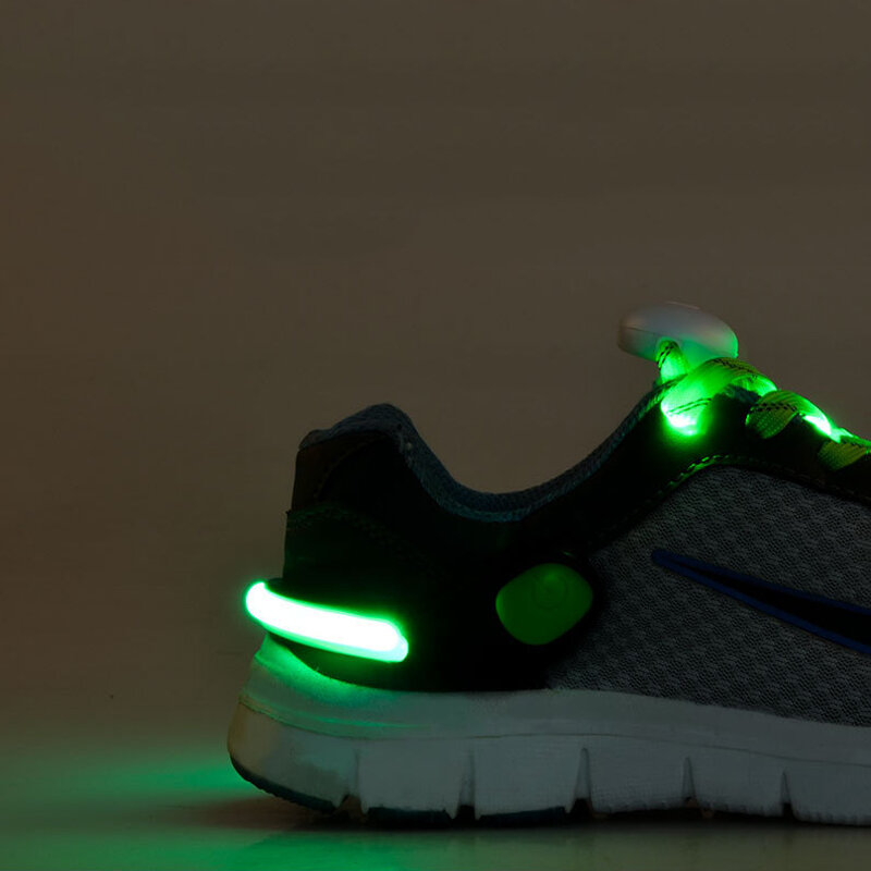 Clip de zapato con luz LED de advertencia de seguridad nocturna, luz fuerte, clip de zapato para correr, ciclismo, bicicleta, clip de zapato iluminado LED luminoso