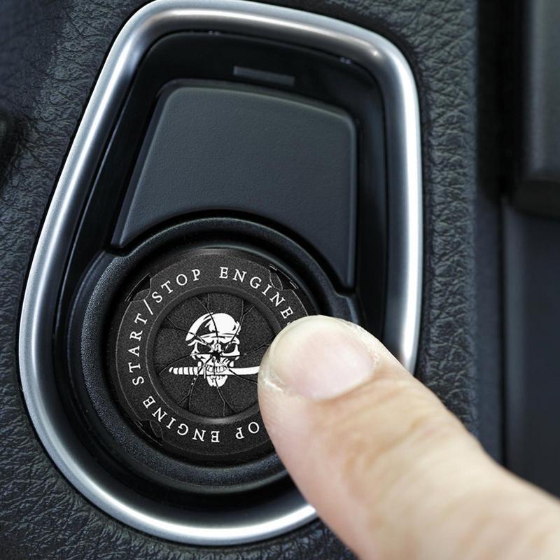 Alloy One-touch Start Button Cover, Car Engine Start Button Cover, Proteção Profissional Auto DIY Decoração