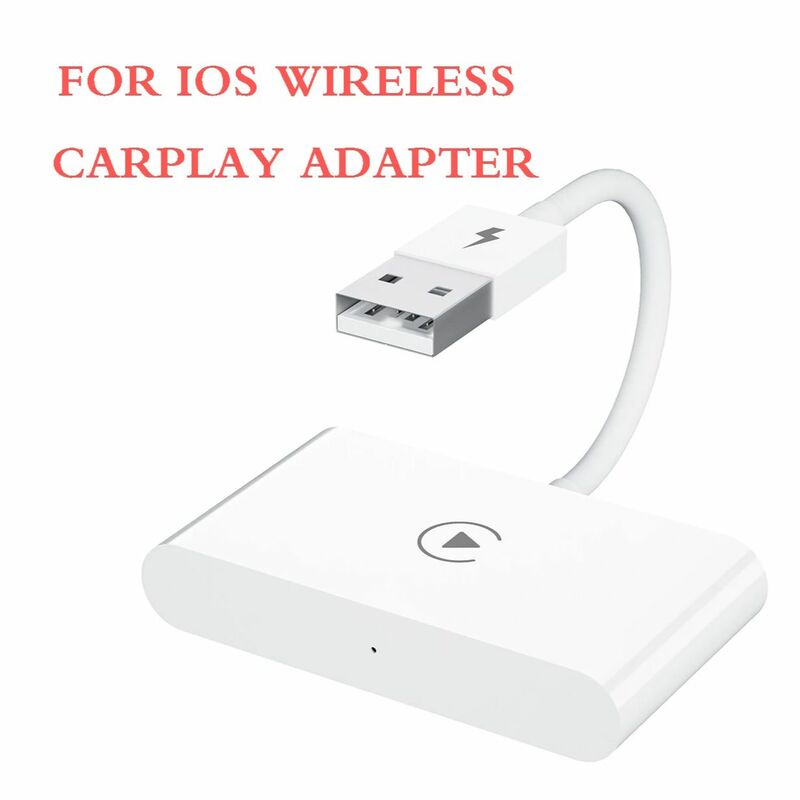 Adaptador Carplay sem fio para IOS, Com fio para Carplay Dongle sem fio, Plug and Play, Conexão USB, Auto Car