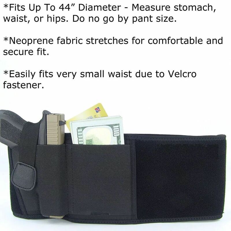 Military Tactical Belt Belly Gun Holster Multi-functional High Elastic Concealed Carry Black Corset Waist Seal Army Accessories