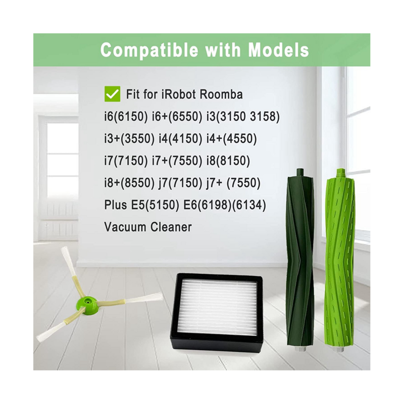 Dla Roomba części zamienne, części zamienne kompatybilne do Roomba J7 J7 +/Plus E5 E6 E7 I7 I7 + I3 I4 I6 I6 + I8 odkurzacze