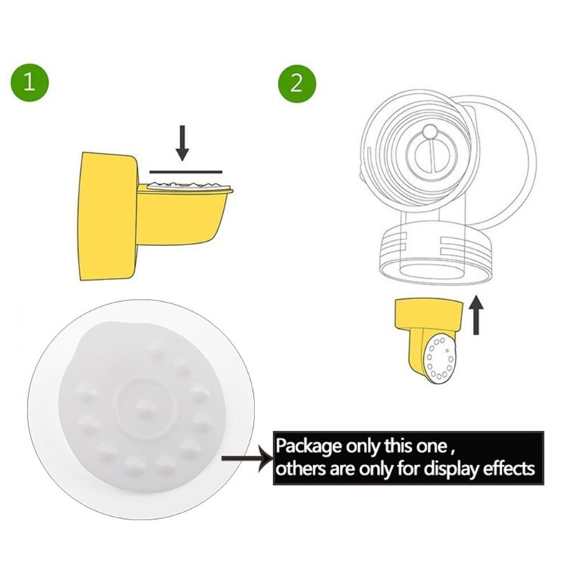 Сменный компонент молокоотсоса, запасная мембрана белого цвета для качелей/мини-электрического надежного аксессуара для Прямая