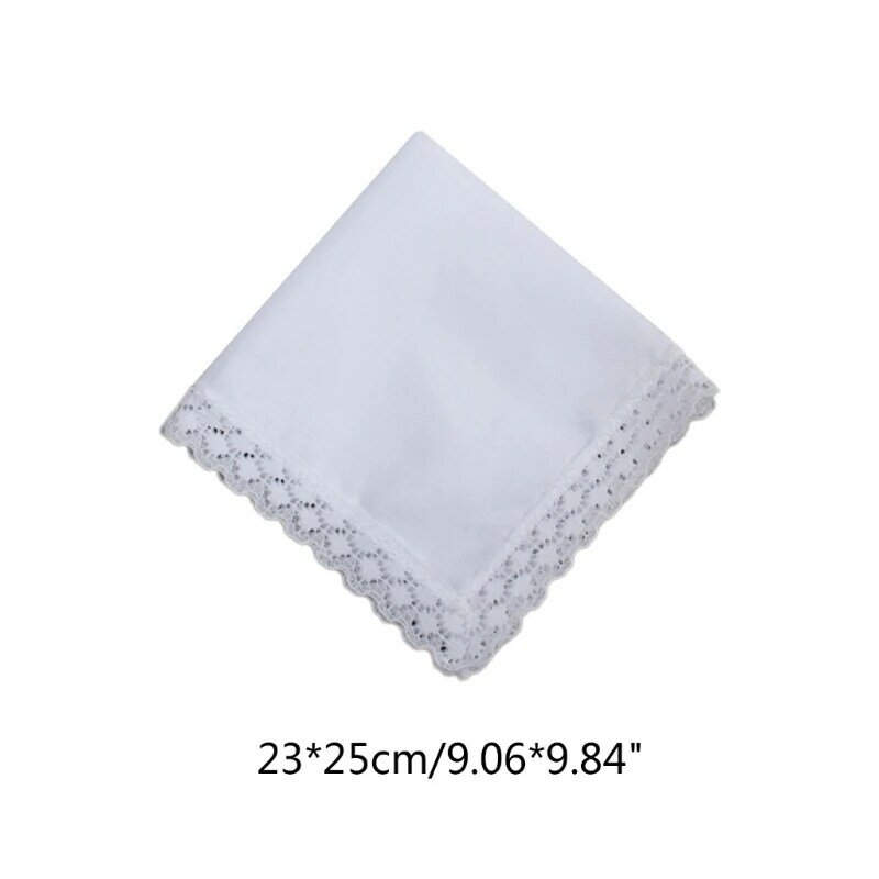 Pañuelo portátil para mujer, pañuelo algodón con encaje, pañuelo lavable súper