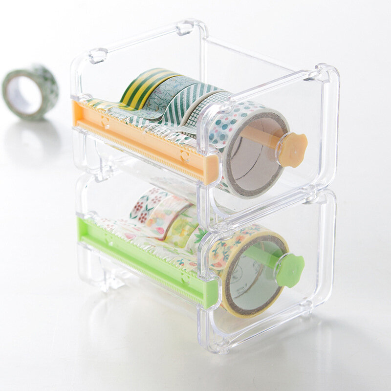 Cortador de cinta adhesiva Washi, organizador de almacenamiento, dispensador de cinta de oficina, suministros escolares, papelería de oficina