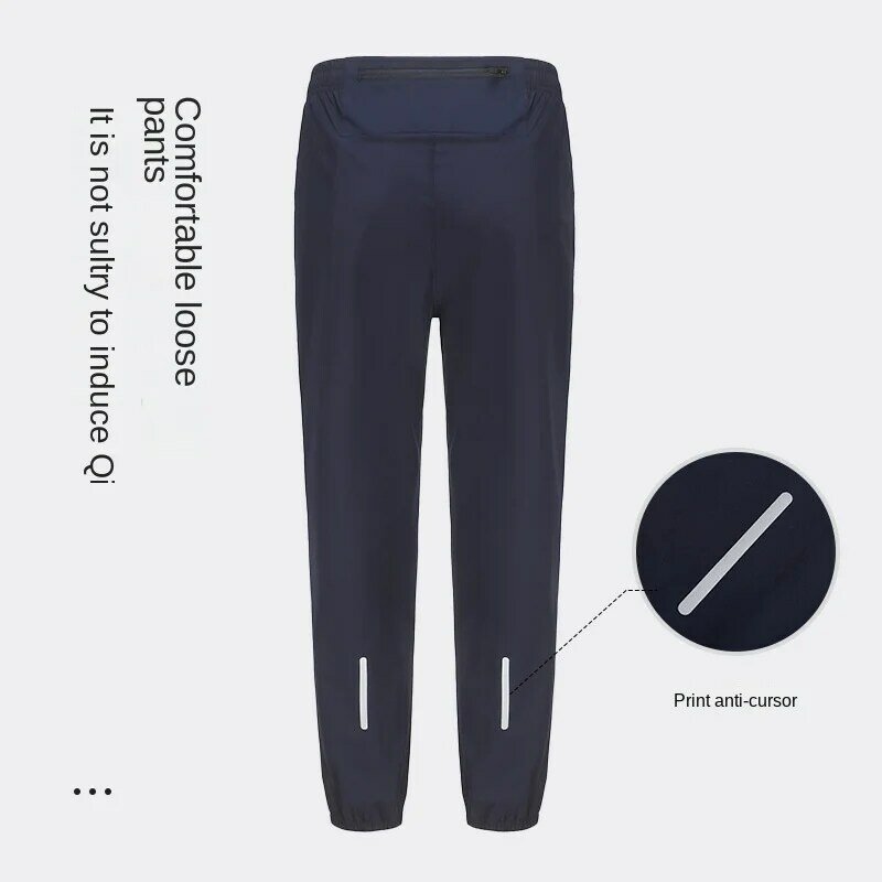 2024 New Nylon Woven Sports Pants Men's Multi-pocket Shackle Legs Multi-functional Outdoor Running Speed Dry Pants
