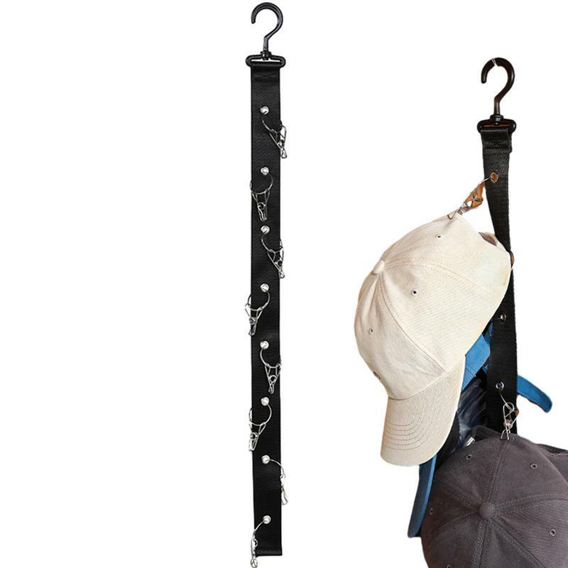 Pemegang topi untuk pintu lemari topi bisbol Organizer dengan penyimpanan klip gantungan topi lebar gantungan untuk dinding lemari organisasi