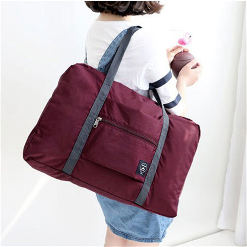 Foldable Travel Bag Large Capacity  Water Proof  Shopping Shoulder Bag Unisex Luggage  Clothes Storage Bag New Trend Spring