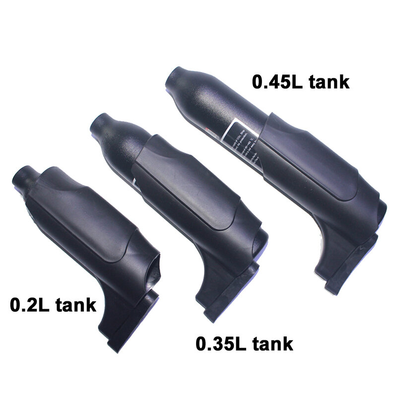 실린더 보호 플라스틱 탱크 커버, 고압 병, 블랙, 0.20L, 0.35L, 0.45L, 0.5L