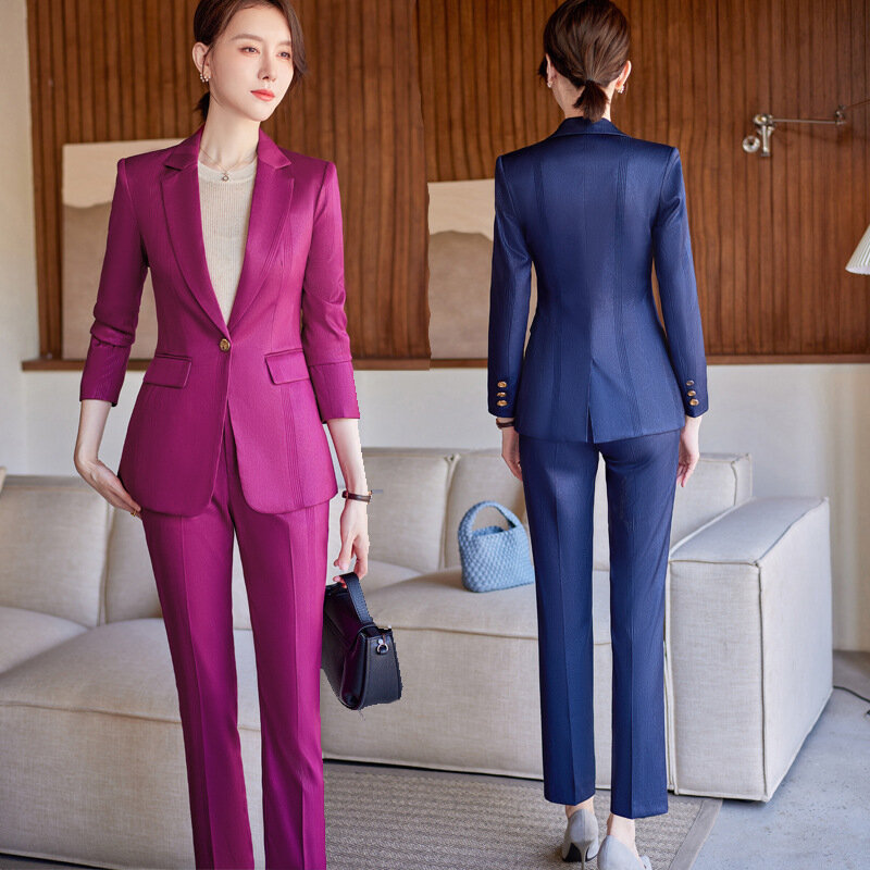 Pitaya Suit Jacket Women's Autumn New Temperament Office Wear Casual Host Formal Suit Suit Overalls