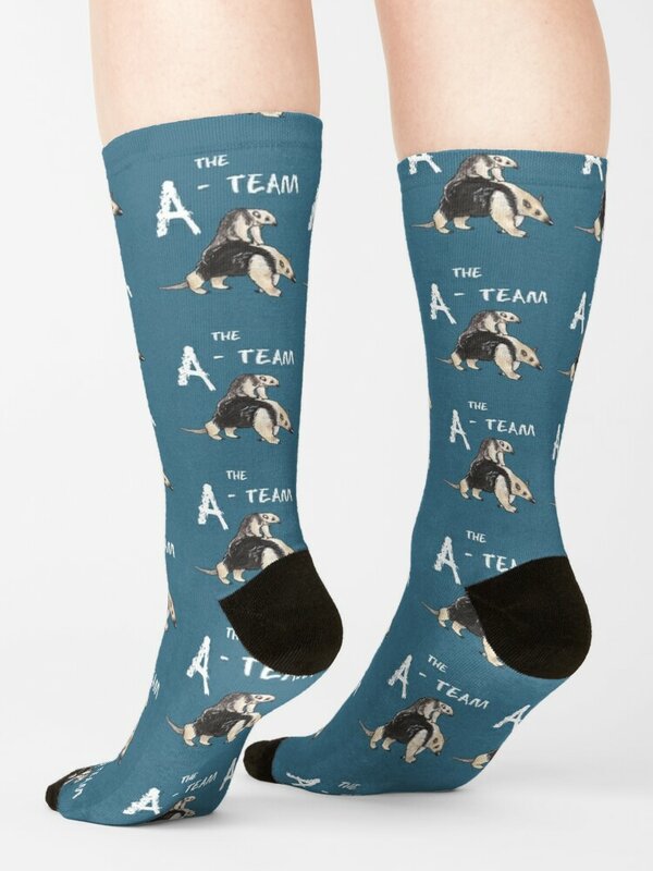 Tamandua-Calcetines de la serie Animal para hombre y mujer, medias deportivas en movimiento, anteater