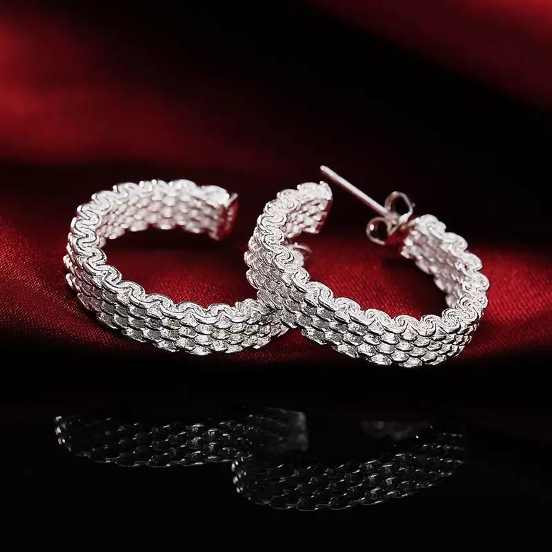 Special Offer 925 Sterling Silver Earrings Temperament Women Creativity Ear Studs Christmas Gifts Street All-match Jewelry