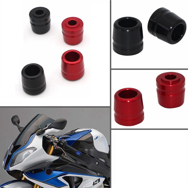 1คู่รถจักรยานยนต์ Handlebar Grips End Caps เปลี่ยนสำหรับ BMW S1000R HP4 S1000RR F800R S 1000 R/RR 2010-2018 (สีแดง)
