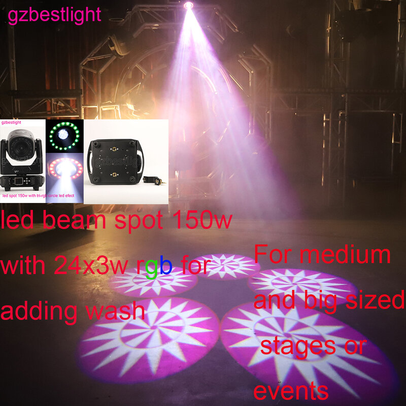 LED بقعة 150 واط مع حلقة 3in1 led بقعة تتحرك رئيس ضوء 150 واط شعاع بقعة غسل تتحرك رئيس ضوء مع حلقة led bsw 150 واط lyre 15gobo