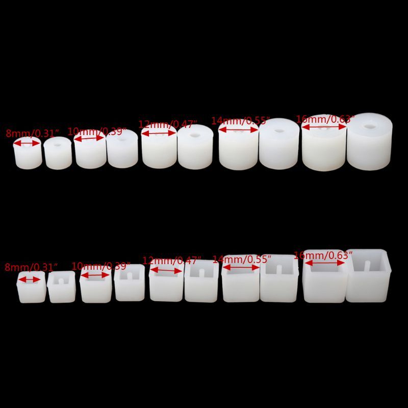 YUYU 20Pcs Resin Mold with Holes Silicone Pendant Mold for DIY Necklace Bracelet