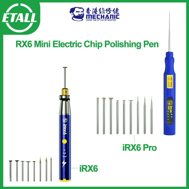 MECHANIC iRX6 iRX6 Pro pena pemoles elektrik, pena pengukir Gerinda pengisi daya pintar untuk alat Rpair ponsel