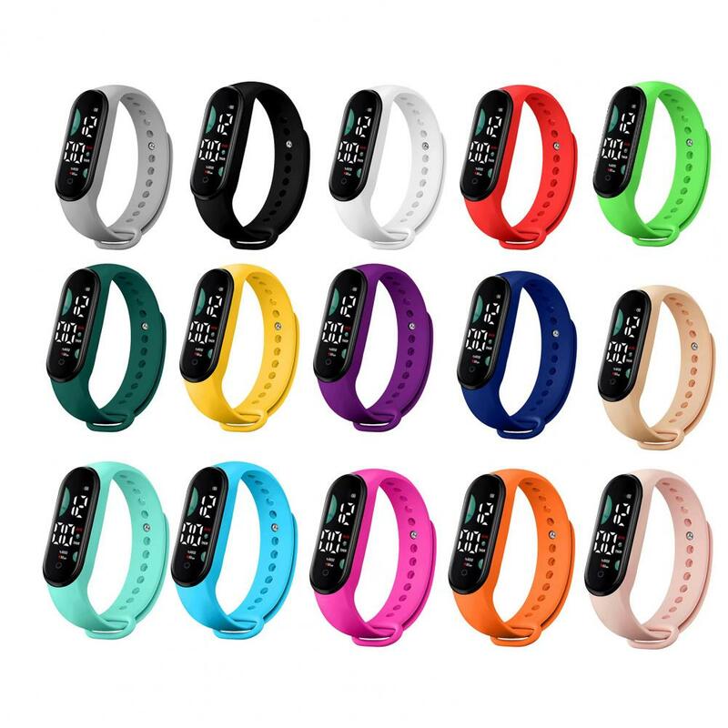 M9 cyfrowy elektroniczny zegarek zegarki do użytku na zewnątrz sportowy wodoodporny świecące LED cyfrowy zegarek dla dzieci elektroniczny zegarek bransoletka do zegarka