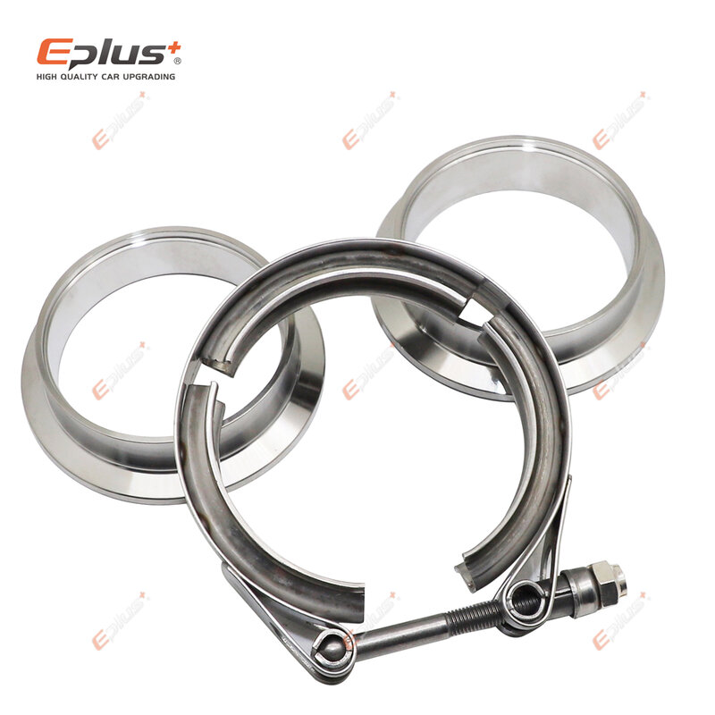 Eplus-車の排気管,車の排気管クランプ,ステンレス鋼304,vクランプ,オスおよびメスフランジモデル