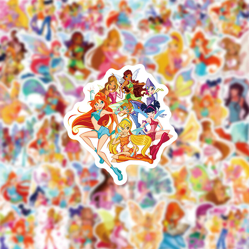 10/30/60PCS Pretty Woman Butterfly Winx Club Stickers Aesthetic Decals DIY Suitcase Notebook Phone Luggage Guitar Cartoon Toys