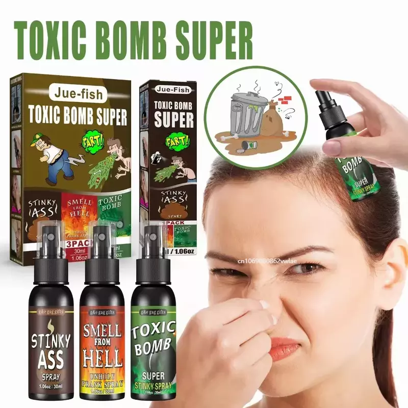 Liquid Fart Gag Prank Joke Spray Can Stink Bomb Smelly Stinky Gags 30ML Fart Spray Extra Strong Stink Prank Novel Funny Toys