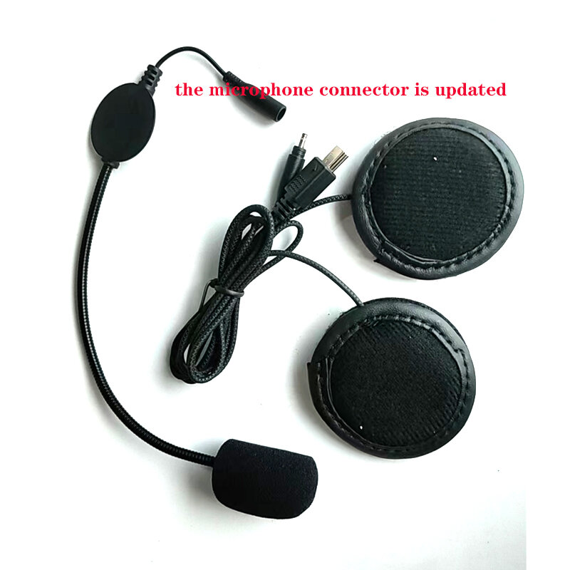 10 Pin Mini gniazdo USB głośnik mikrofonu zestaw słuchawkowy i klips do hełmofonu dla VNETPHONE V8 domofon motocykl Bluetooth