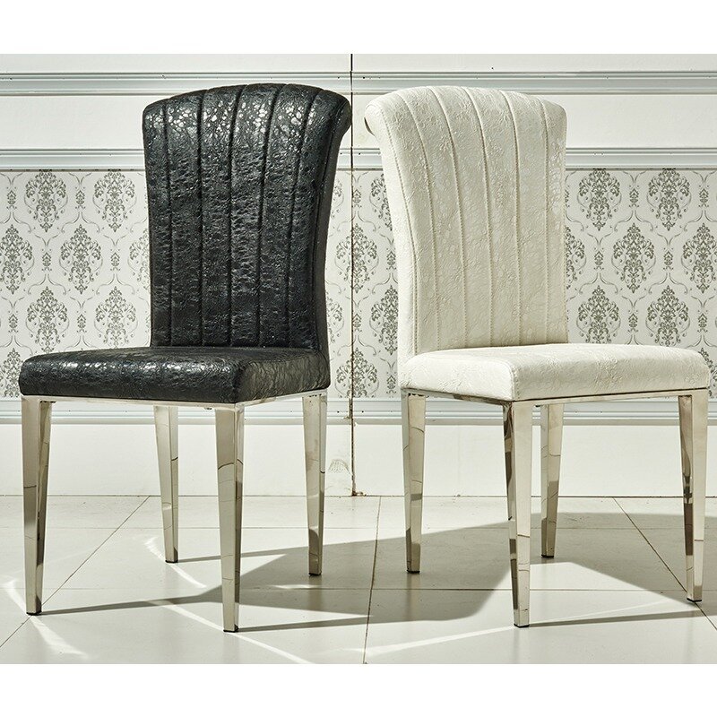 ステンレス鋼の椅子,モダンでファッショナブルな背もたれ,ホテル,新しいヨーロッパスタイル