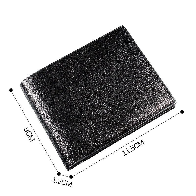 New Men's Wallet PU Leather Short Two-fold Wallet Business Multi-card Slim Money Credit ID Cards Holder Purses